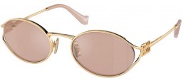 Gafas de Sol - Miu Miu - SMU 52YS - ZVN20F  PALE GOLD // PINK MIRROR GOLD