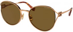 Sunglasses - Miu Miu - SMU 53YS - 7OE01T  BRASS GOLD // DARK BROWN