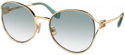 Lunettes de soleil - Miu Miu - SMU 53YS - ZVN03O  LIGHT GOLD // LIGHT BLUE GRADIENT