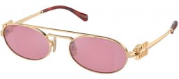 Gafas de Sol - Miu Miu - SMU 54ZS - ZVN50D  PALE GOLD // DARK PINK MIRROR SILVER