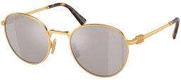 Gafas de Sol - Miu Miu - SMU 55ZS - 5AK07F  GOLD // LIGHT GREY MIRROR SILVER