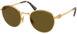 Gafas de Sol - Miu Miu - SMU 55ZS - 5AK09Z  GOLD // DARK BROWN