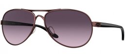 Sunglasses - Oakley - FEEDBACK OO4079 - 4079-48 SATIN GRENACHE // PRIZM GREY GRADIENT