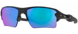 Sunglasses - Oakley - FLAK 2.0 XL OO9188 - 9188-F7 POLISHED BLACK // PRIZM SAPPHIRE IRIDIUM POLARIZED