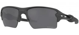 Sunglasses - Oakley - FLAK 2.0 XL OO9188 - 9188-F8 STEEL // PRIZM BLACK POLARIZED