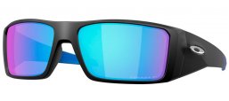 Sunglasses - Oakley - HELIOSTAT OO9231 - 9231-23 MATTE BLACK // PRIZM SAPPHIRE POLARIZED