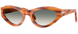 Gafas de Sol - Persol - PO0052S - 960/3A SRIPED BROWN // GREEN GRADIENT TRANSPARENT