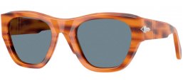 Gafas de Sol - Persol - PO0054S - 960/56 STRIPED  BROWN // LIGHT BLUE