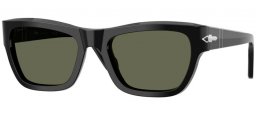 Gafas de Sol - Persol - PO0091S - 95/58 BLACK // GREEN POLARIZED