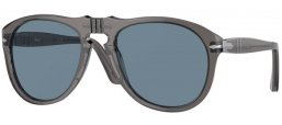 Lunettes de soleil - Persol - PO0649 - 119656  TRANSPARENT GREY // BLUE ANTIREFLECTION