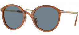 Sunglasses - Persol - PO3309S - 960/56 STRIPED BROWN // LIGHT BLUE