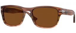 Gafas de Sol - Persol - PO3341S - 120757  STRIPED BROWN GREEN // DARK BROWN ANTIREFLECTION POLARIZED