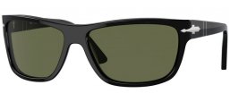 Gafas de Sol - Persol - PO3342S - 95/58 BLACK // GREEN POLARIZED