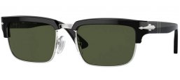 Sunglasses - Persol - PO3354S - 95/31  BLACK SILVER // GREEN