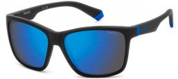 Gafas Junior - Polaroid Junior - PLD 8057/S - 003 (5X) MATTE BLACK // GREY BLUE MIRROR POLARIZED