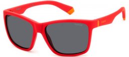 Gafas Junior - Polaroid Junior - PLD 8057/S - 0Z3 (M9) MATTE RED // GREY POLARIZED