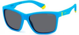 Gafas Junior - Polaroid Junior - PLD 8057/S - FLL (M9) MATTE BLUE // GREY POLARIZED