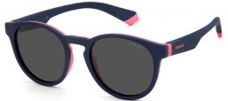 Lunettes Junior - Polaroid Junior - PLD 8048/S - BR0 (M9) BLUE PINK // GREY POLARIZED