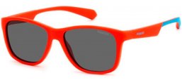 Gafas Junior - Polaroid Junior - PLD 8052/S - IWK (M9) MATTE RED BLUE // GREY POLARIZED