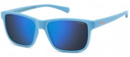 Gafas Junior - Polaroid Junior - PLD 8067/S - VGL (5X) MATTE BLUE AZURE // GREY BLUE MIRROR POLARIZED