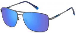 Gafas de Sol - Polaroid - PLD 2136/G/S/X - KJ1 (5X) DARK RUTHENIUM // GREY BLUE MIRROR POLARIZED