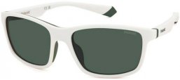 Gafas de Sol - Polaroid - PLD 2153/S - 6HT (UC) MATTE WHITE // GREEN POLARIZED