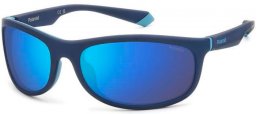 Gafas de Sol - Polaroid - PLD 2154/S - FLL (5X) MATTE BLUE // GREY BLUE MIRROR POLARIZED