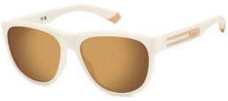 Gafas de Sol - Polaroid - PLD 2156/S - 6HT (LM) MATTE WHITE // GREY GOLD MIRROR POLARIZED