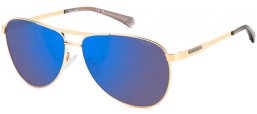 Gafas de Sol - Polaroid - PLD 2160/G/S/X - J5G (5X) GOLD // GREY BLUE MIRROR POLARIZED