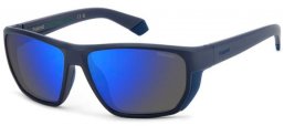 Gafas de Sol - Polaroid - PLD 7057/S - FLL (5X) MATTE BLUE // GREY BLUE MIRROR POLARIZED