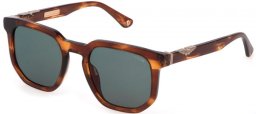 Lunettes de soleil - Police - SPLF88 - 06HN  SHINY STRIPED BROWN // GREY GREEN