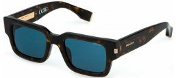 Gafas de Sol - Police - SPLP32 - 0722  SHINY DARK HAVANA // BLUE