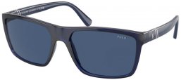 Sunglasses - POLO Ralph Lauren - PH4133 - 590380  SHINY NAVY BLUE TRANSPARENT // DARK BLUE