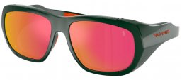 Gafas de Sol - POLO Ralph Lauren - PH4219U - 55966Q  SHINY GREEN // ORANGE MIRROR RED