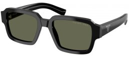 Gafas de Sol - Prada - SPR 02ZS - 1AB03R  BLACK // GREEN POLARIZED