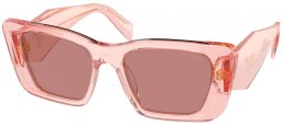 Gafas de Sol - Prada - SPR 08YS - 19Q10D  TRANSPARENT PEACH // LIGHT BROWN