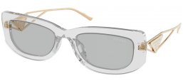 Gafas de Sol - Prada - SPR 14YS - 12R50K  TRANSPARENT GREY // LIGHT GREY