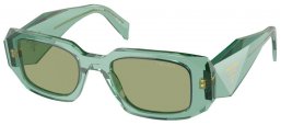 Gafas de Sol - Prada - SPR 17WS - 11R10E  TRANSPARENT SAGE GREEN // GREEN MIRROR INSIDE SILVER