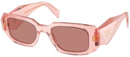 Gafas de Sol - Prada - SPR 17WS - 19Q10D  TRANSPARENT PEACH // LIGHT BROWN