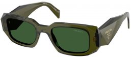 Gafas de Sol - Prada - SPR 17WS - 19Z1I0  TRANSPARENT BOTTLE // DARK GREEN