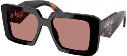 Sunglasses - Prada - SPR 23YS - 27B60B  BLACK // LIGHT BROWN