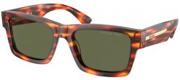 Sunglasses - Prada - SPR 25ZS - 16S03R  STRIPED HEATHER TORTOISE // GREEN POLARIZED