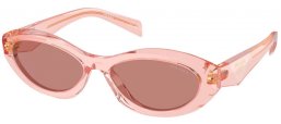 Gafas de Sol - Prada - SPR 26ZS - 19Q10D  TRANSPARENT PEACH // LIGHT BROWN