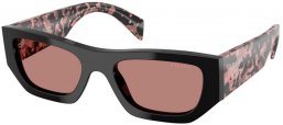 Gafas de Sol - Prada - SPR A01S - 13P60B  BLACK // LIGHT BROWN