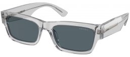 Sunglasses - Prada - SPR A03S - 17P0A9  CRYSTAL GREY // DARK BLUE