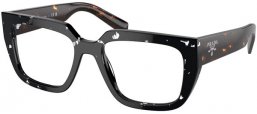 Monturas - Prada - VPR A03V - 15O1O1  HAVANA BLACK TRANSPARENT