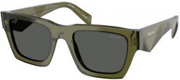 Gafas de Sol - Prada - SPR A06S - 25A40L  TRANSPARENT MILITARY // DARK GREY