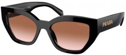 Lunettes de soleil - Prada - SPR A09S - 1AB0A6  BLACK // BROWN GRADIENT