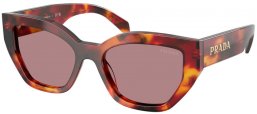 Lunettes de soleil - Prada - SPR A09S - 22A20I  TORTOISE POPPY // BROWN LIGHT PURPLE