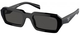 Sunglasses - Prada - SPR A12S - 16K08Z  BLACK // DARK GREY